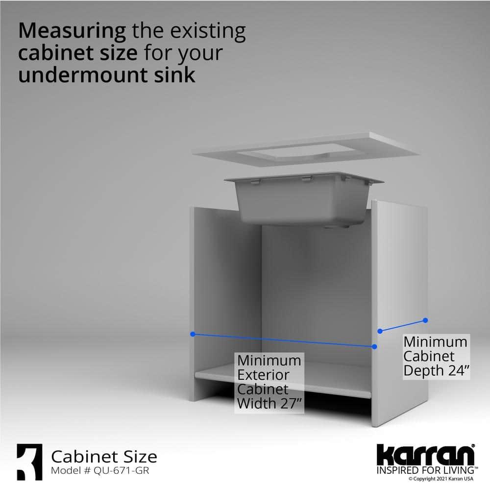 Karran Undermount Quartz Composite 24'' X 20-3/4'' Single Bowl Kitchen Sink