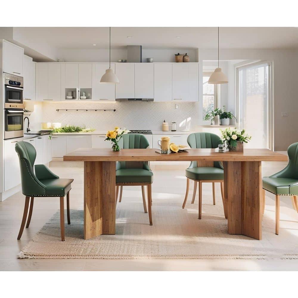 Tribesigns 63" Rectangular Dining Table for 4-6 People, Walnut