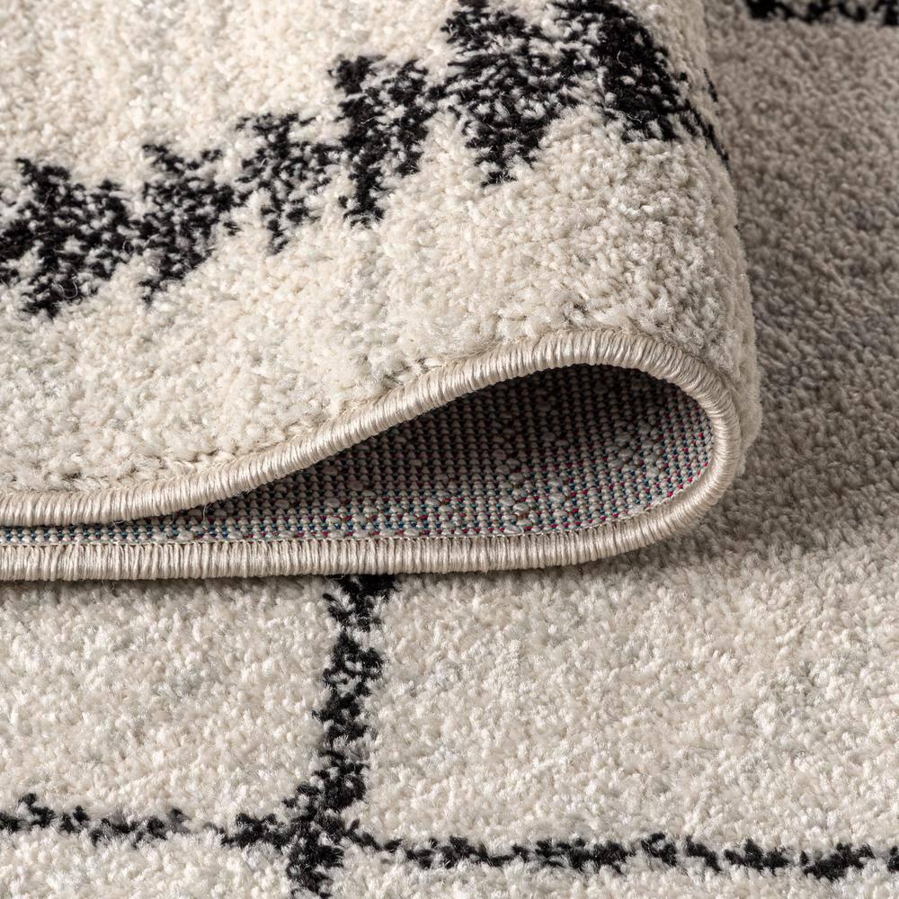 5'x8' Zaina Moroccan Beni Souk Area Rug, Cream/Black - JONATHAN Y