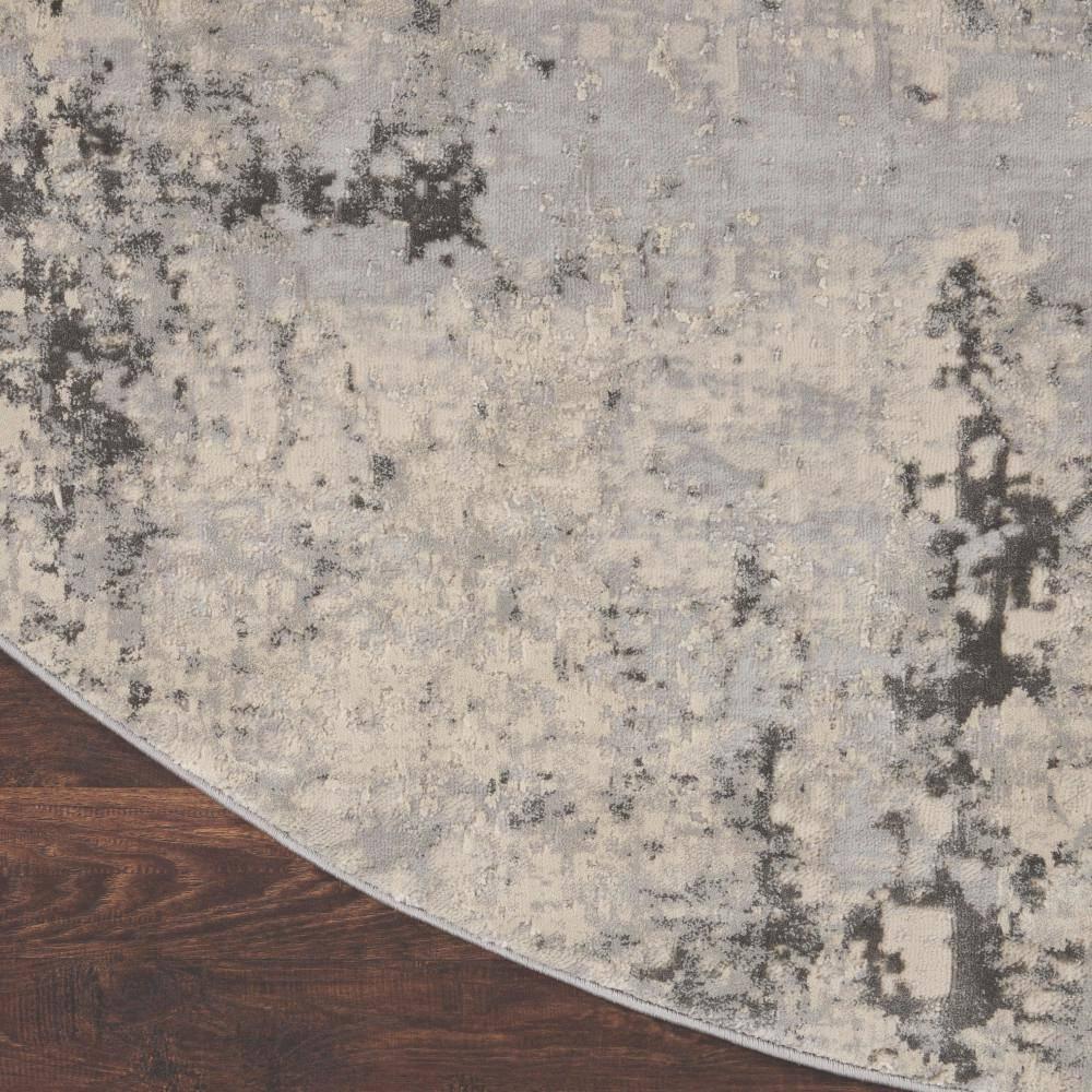 Nourison Rustic Textures Modern Indoor Area Rug Grey/Beige 5'3" x round