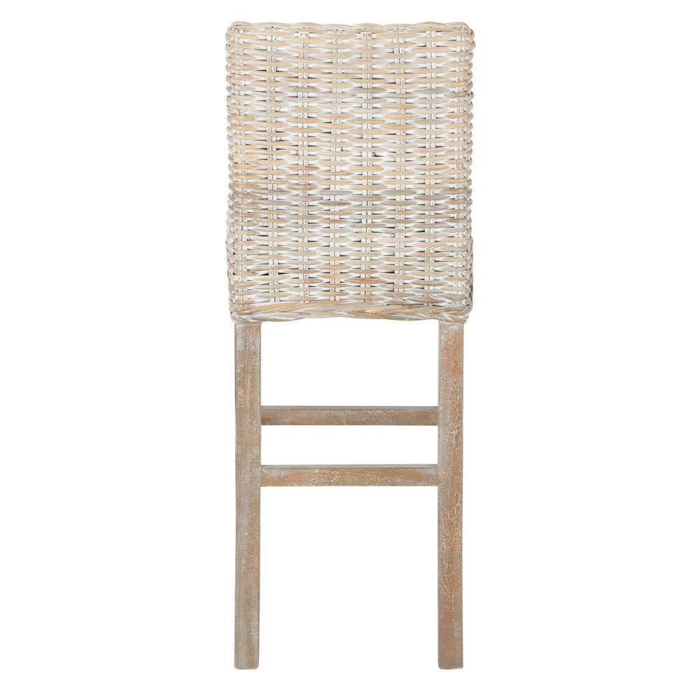Tobie Rattan Bar Stool - BST6500 - Grey White Wash - Safavieh