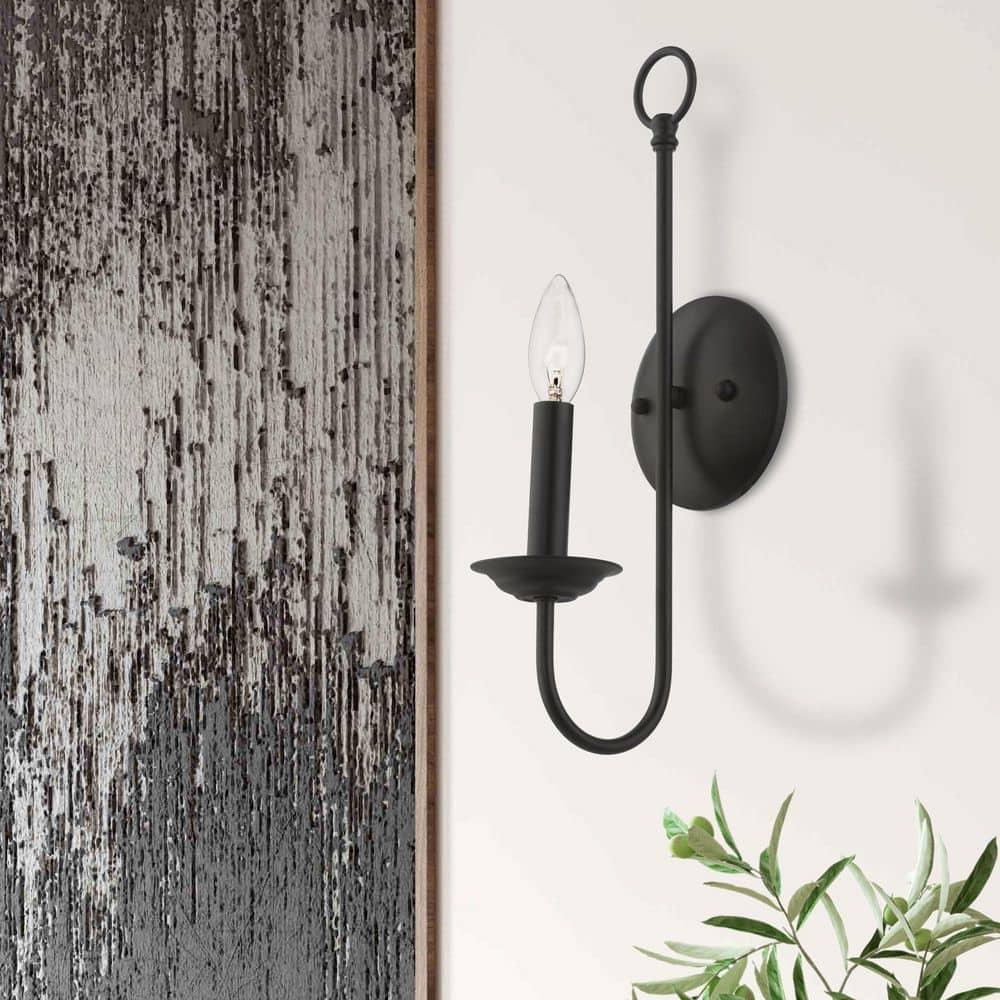 Livex Lighting Estate 1 - Light Wall Light in  Black