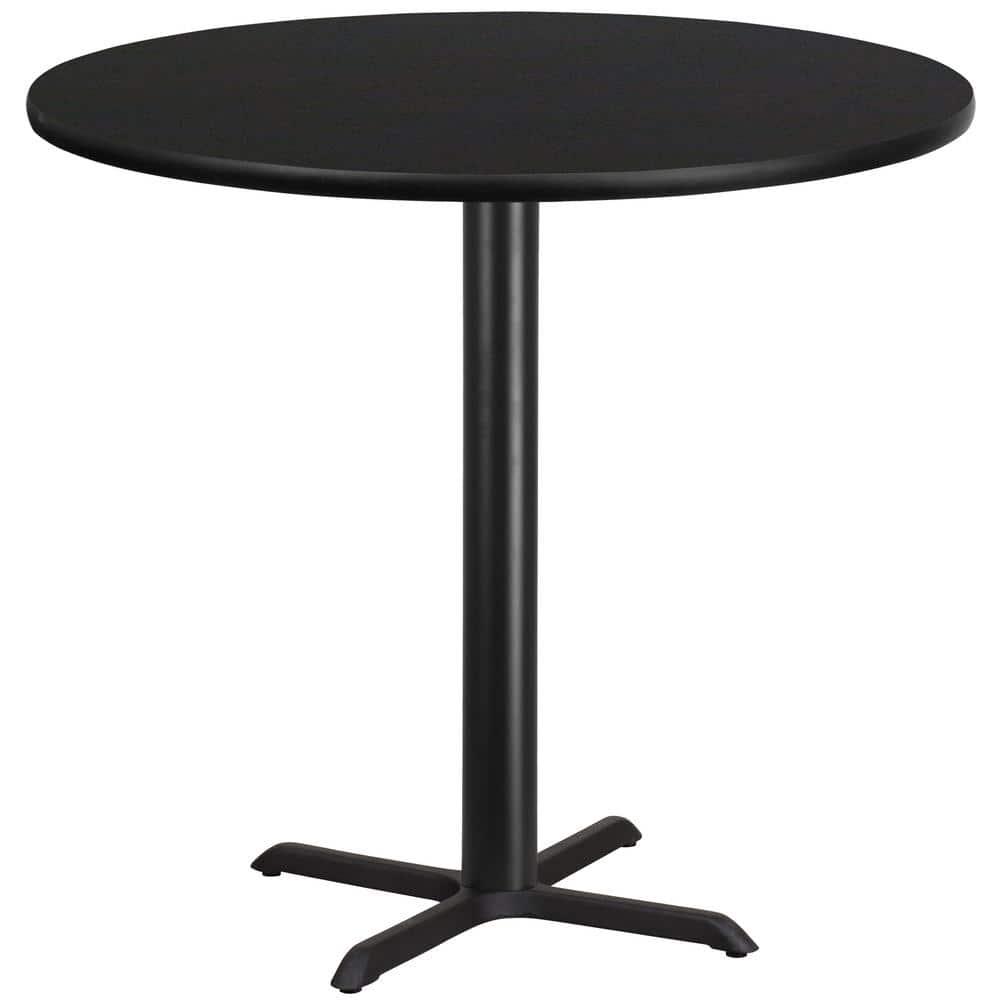 Flash Furniture Carrus Round Laminate Table Top with Height Table Base
