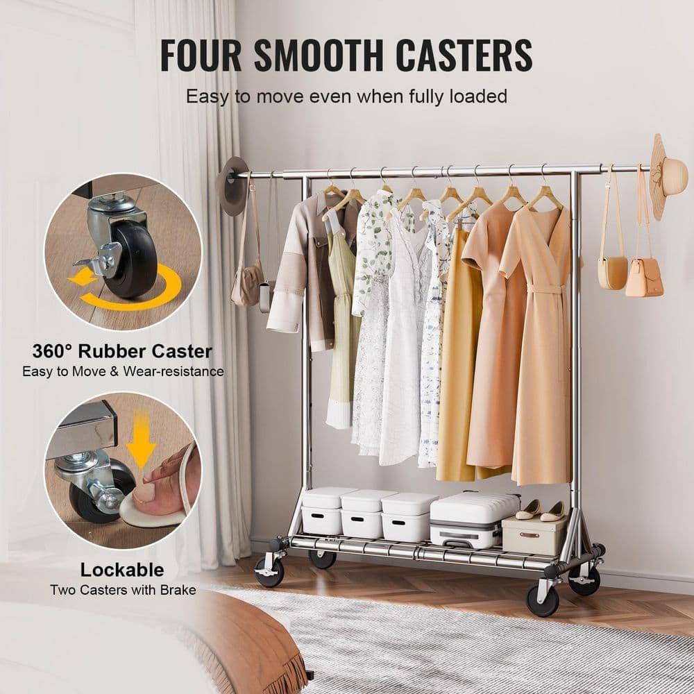 450 lbs Heavy Duty Clothing Garment Rack with Wheels