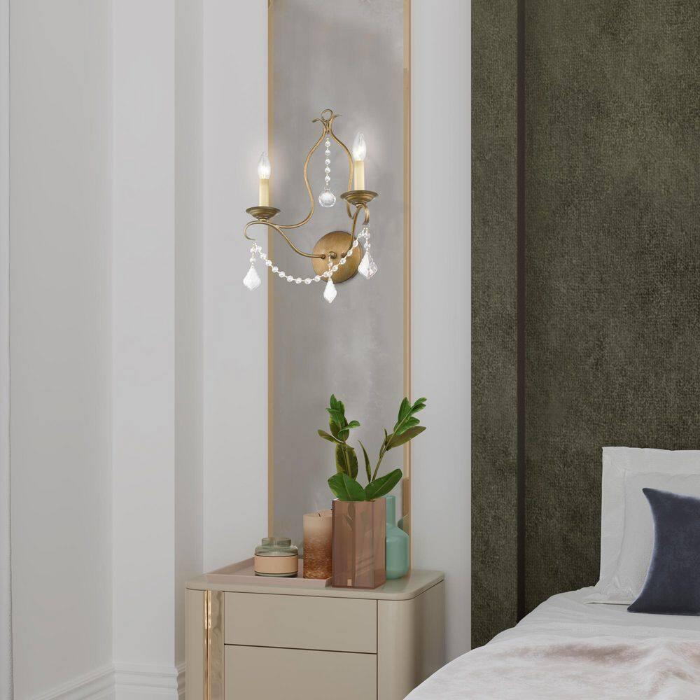 Livex Lighting Chesterfield 2 - Light Wall Light in  Antique Gold Leaf