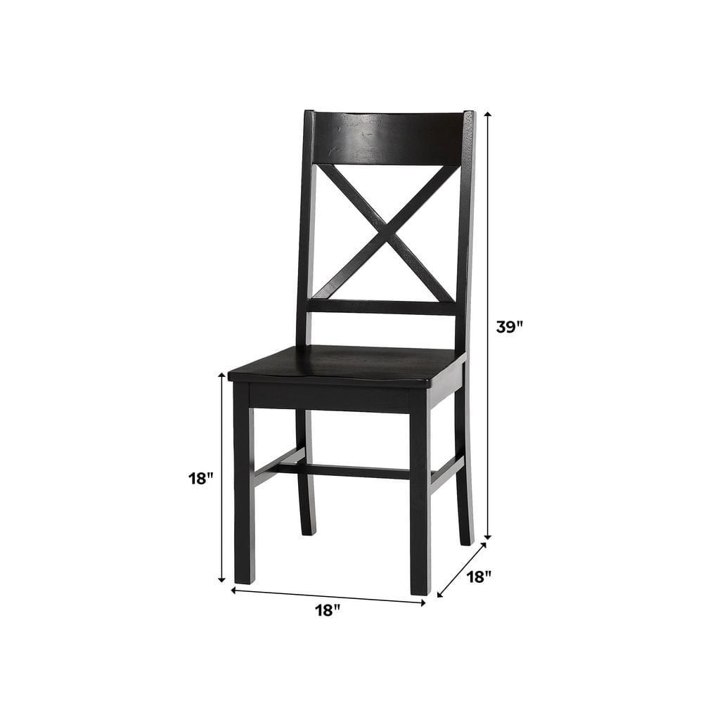 Gracie Oaks Solid Wood Upholstered Dining Chair(Set of 2)
