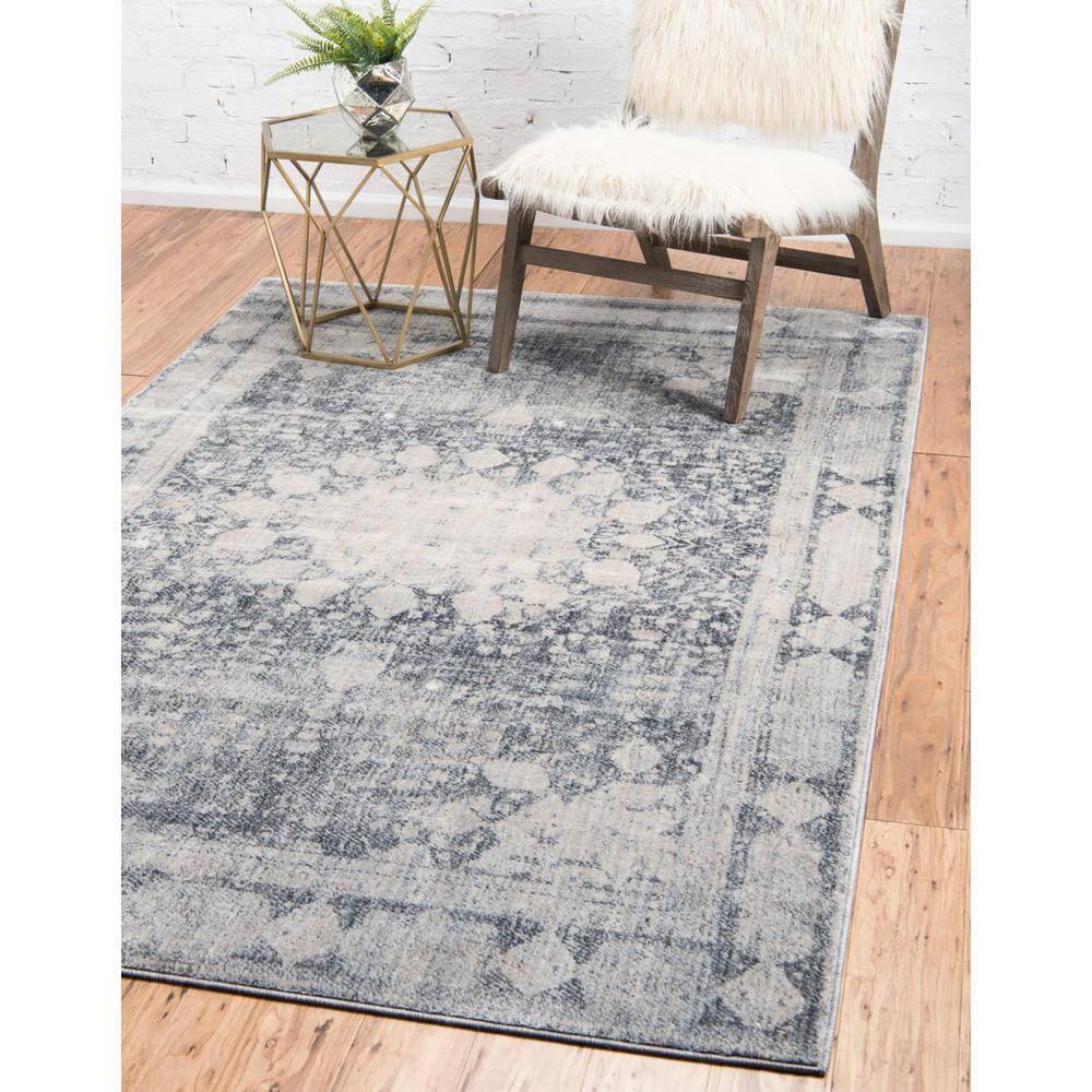 Unique Loom Asheville Collection Area Rug - Rockwell (4' 1" x 6' 1" Rectangle Gray/Beige)