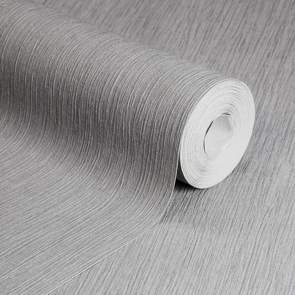 Brewster Hera Grey Textured Wallpaper