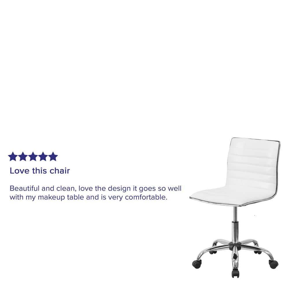 Flash Furniture Low Back Designer Armless Ribbed Swivel Task Office Chair