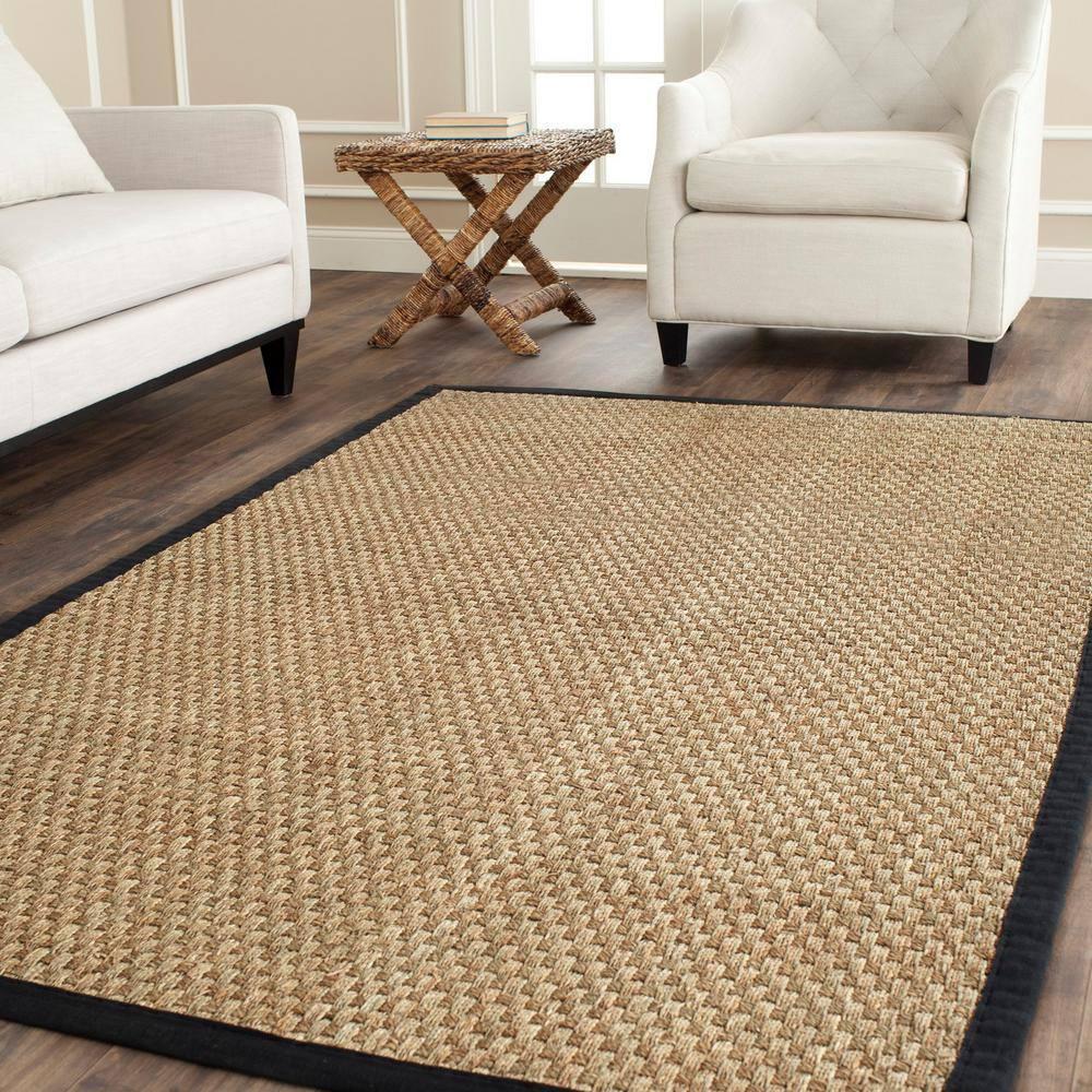 Natural Fiber NF114 Power Loomed Indoor Accent Rug - Natural/Black - 2'6"x4' - Safavieh.