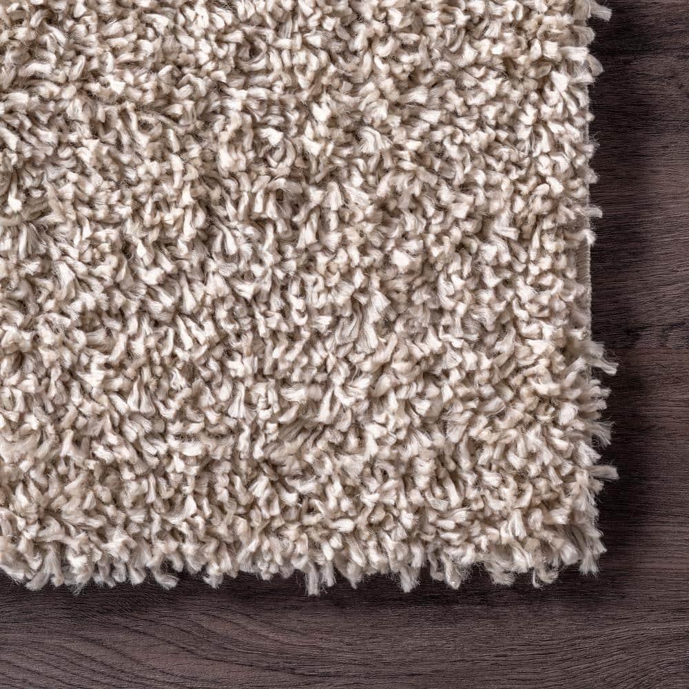 Nuloom Kara Solid 9x12 Shag Indoor Area Rug for Living Room Bedroom Dining Room Nursery, Beige
