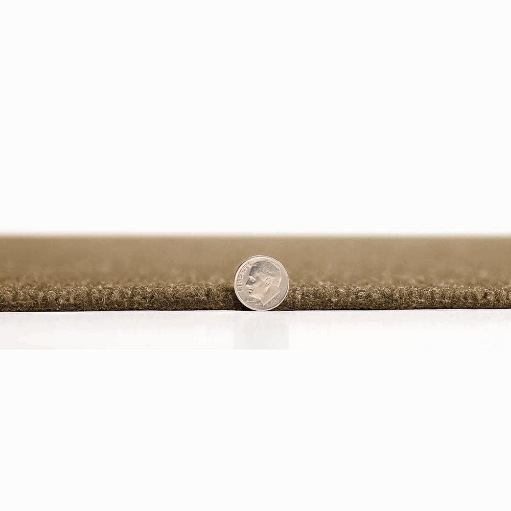 24" 15pk Ribbed Carpet Tiles Chestnut - Foss Floors: Indoor/Outdoor, Peel & Stick, Woven Polyester