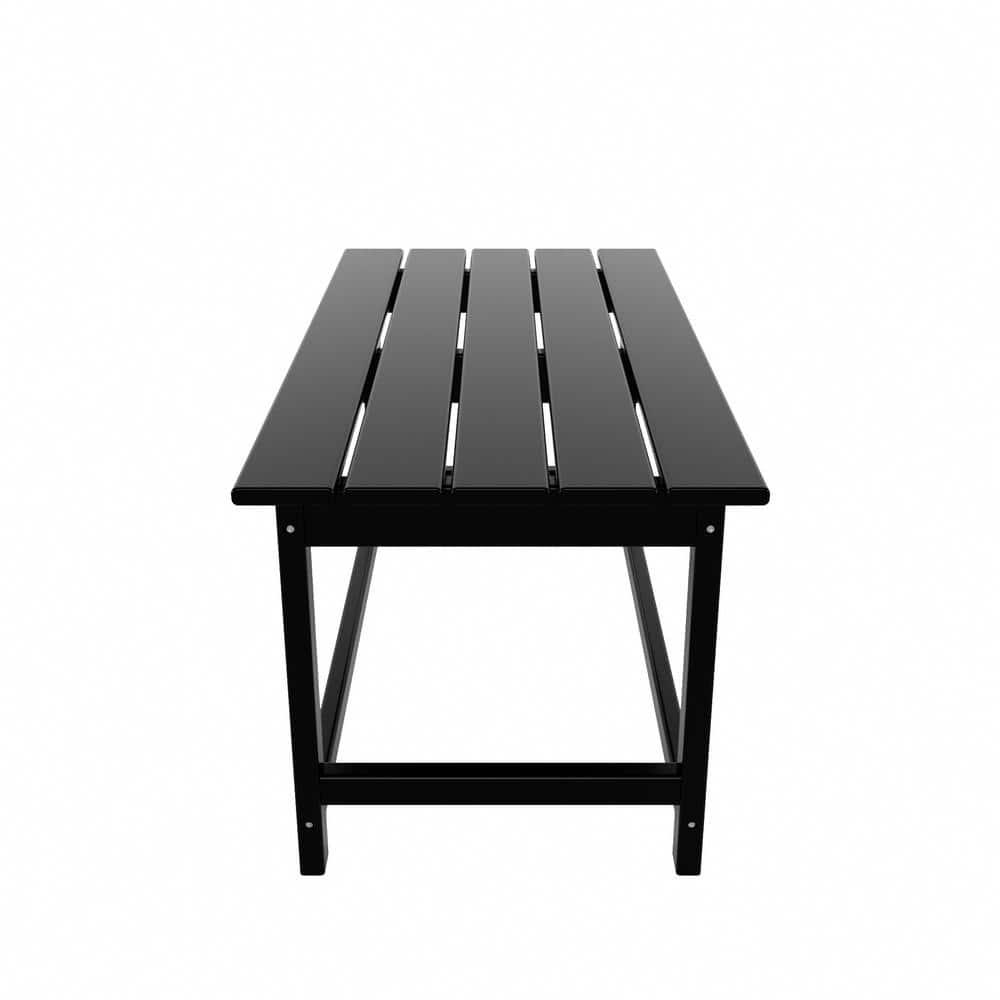 Polytrends  Laguna Hdpe All Weather Outdoor Patio Coffee And Side Tables (3-Piece Set) Black