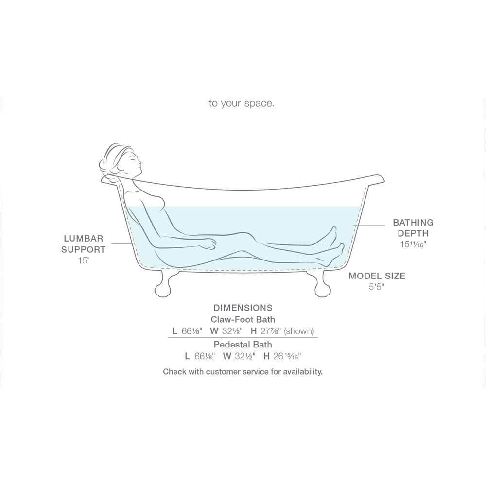 Artifacts® 66" x 33" Freestanding Bath with Iron Black Exterior