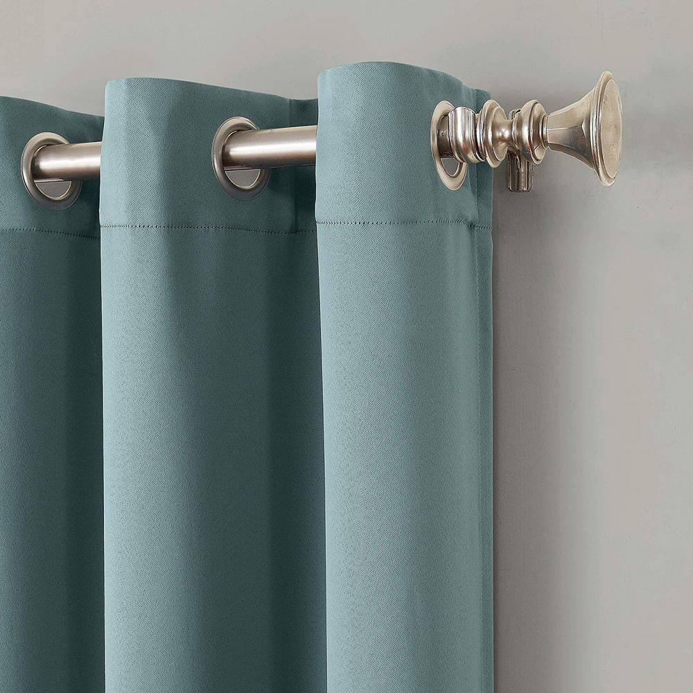 Sun Zero Easton Energy Saving Blackout Grommet Curtain Panel, 40" x 84", Mineral
