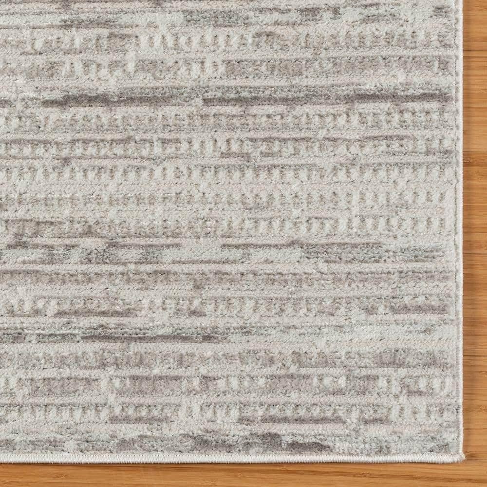Adirondack ADR113 Machine Made Indoor Area Rug - Ivory/Silver - 6'x9' - Safavieh