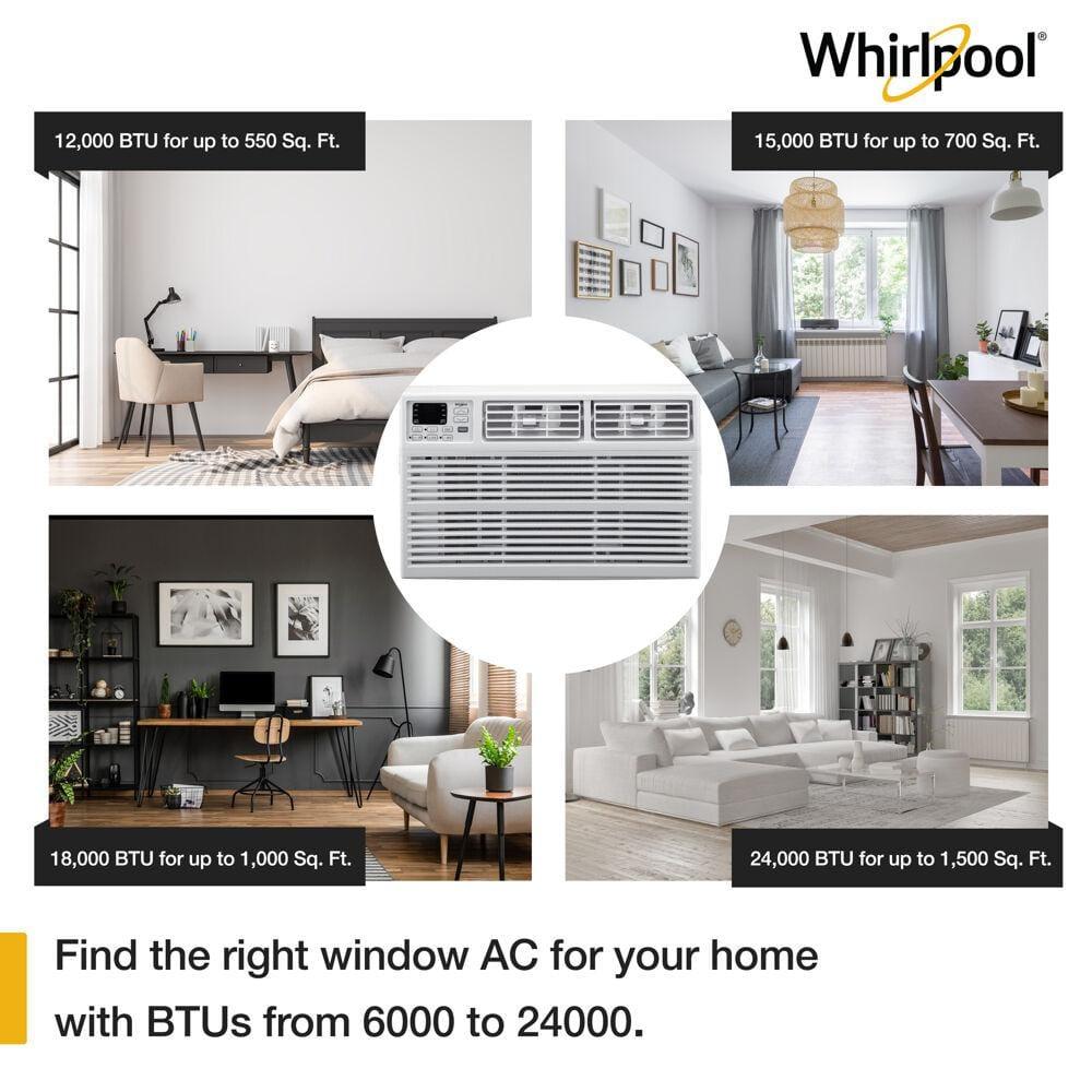 Whirlpool 24,000 BTU 230V Window-Mounted Air Conditioner with Remote Control
