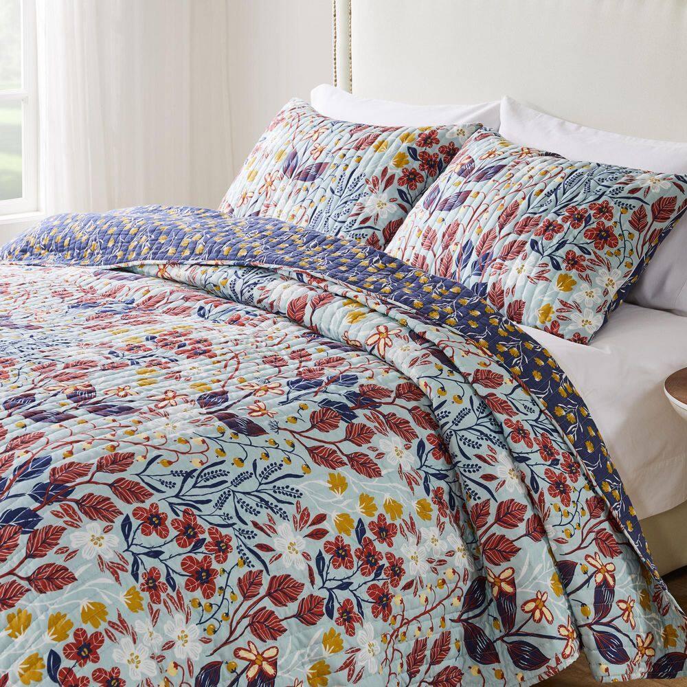 Barefoot Bungalow Koepp Perry Modern Bontanical Reversible Quilt Set