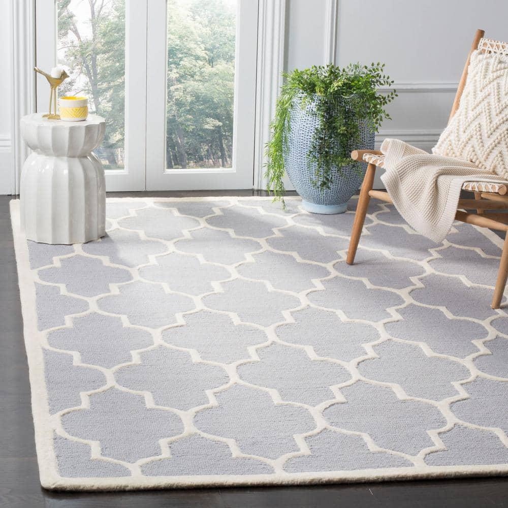 Cambridge CAM134 Tufted Indoor Area Rug - Silver/Ivory - 8'x10' - Safavieh