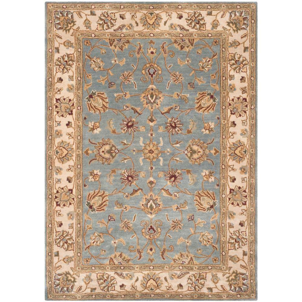 Royalty ROY343 Hand Tufted Area Rug - Blue/Beige - 5'x7' - Safavieh.