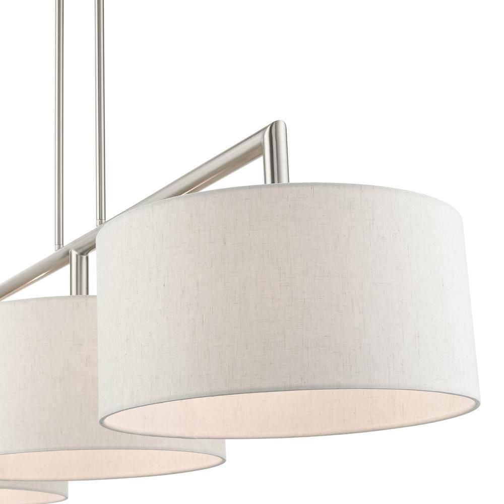 Livex Lighting Meridian 3 - Light Chandelier in  Brushed Nickel