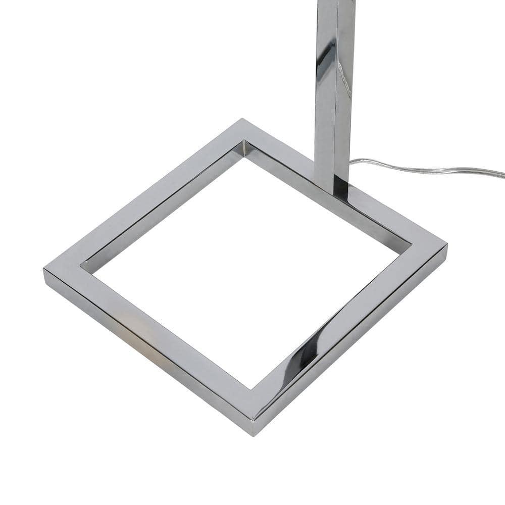 Evelyn&Zoe Modern Metal Floor Lamp with Clear Glass Shade