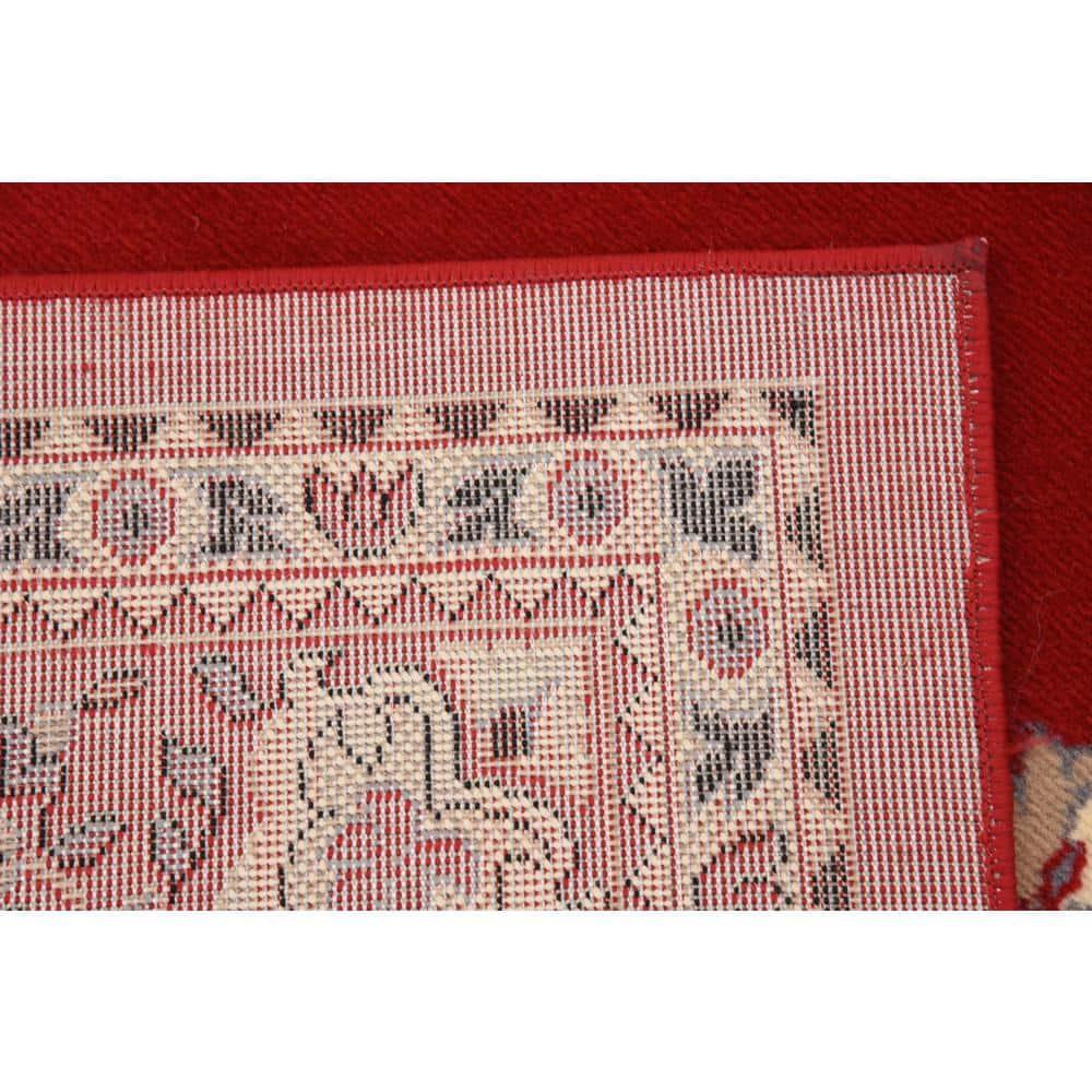 Rugs.com Amaya Collection Rug – 8' x 10' Red Medium Rug Perfect For Living Rooms, Large Dining Rooms, Open Floorplans