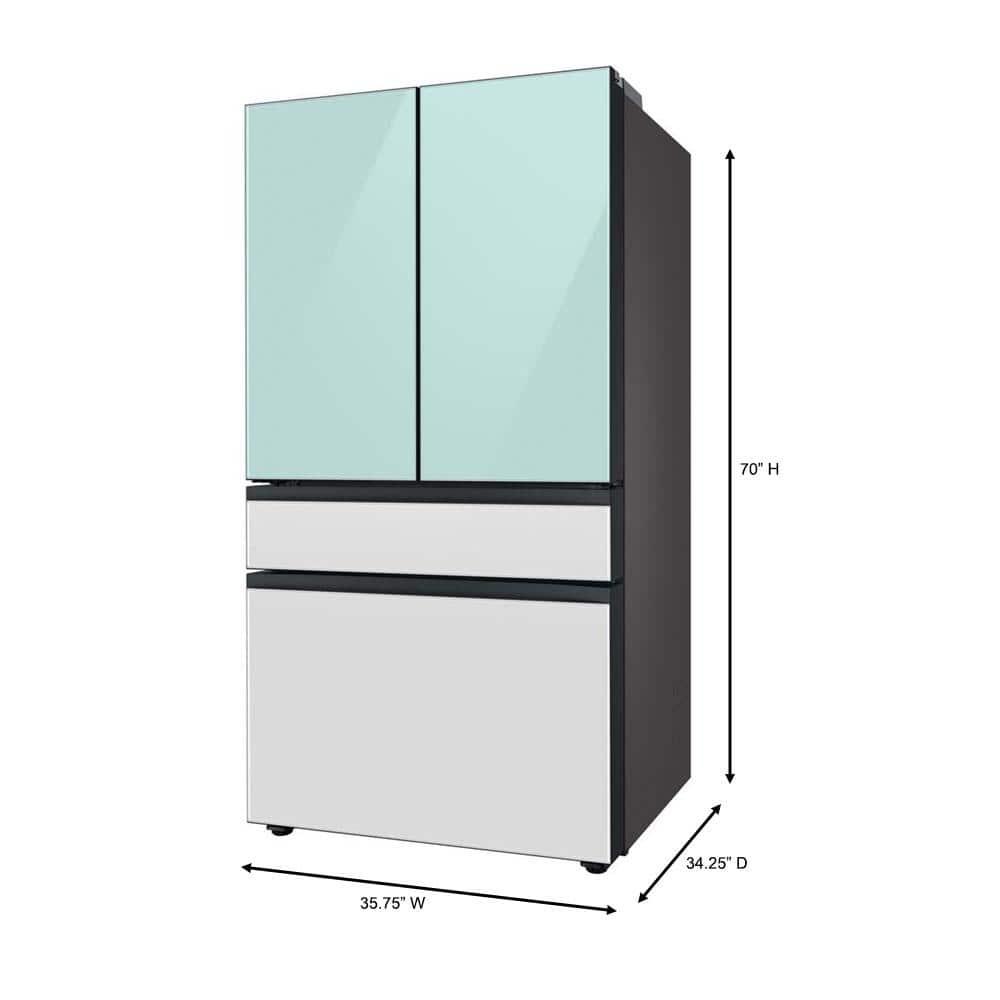 Bespoke 4-Door French Door Refrigerator (29 cu. ft.) with Beverage Center™ - Middle and Bottom Panels