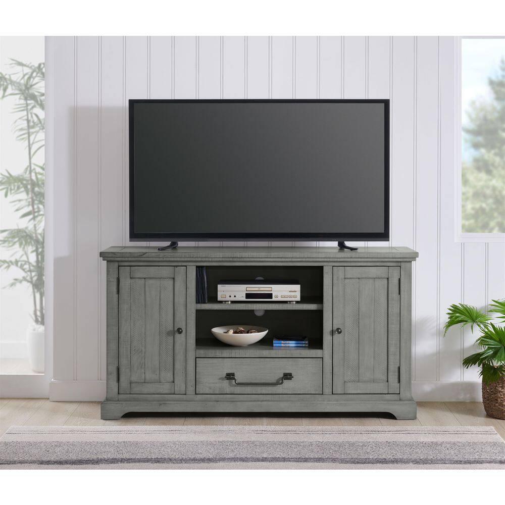 Martin Svensson Home Beach House Solid Wood TV Stand for TVs up to 70", Dove Grey