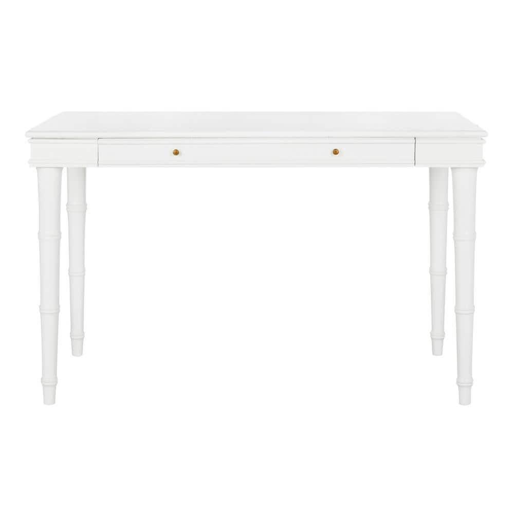 Noely Writing Desk - White/Gold Handle - Safavieh