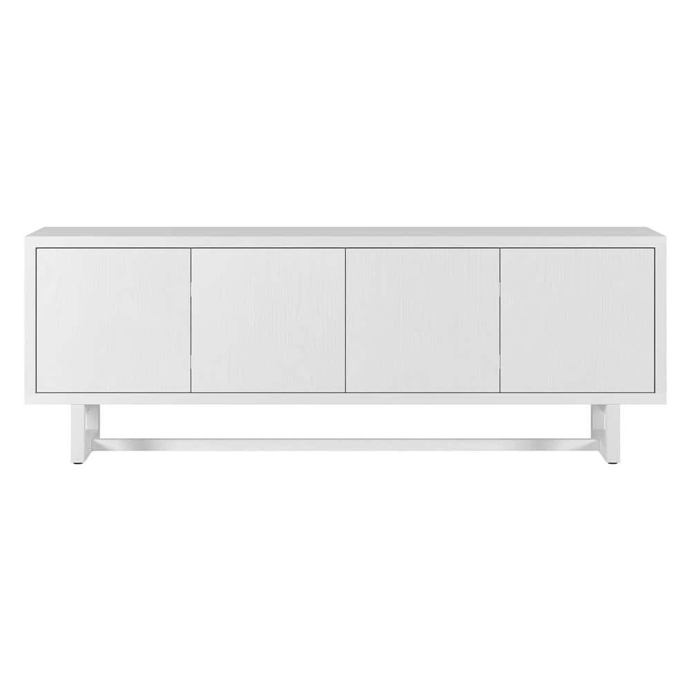 Evelyn&Zoe Cutler Rectangular TV Stand for TV's up to 75", White