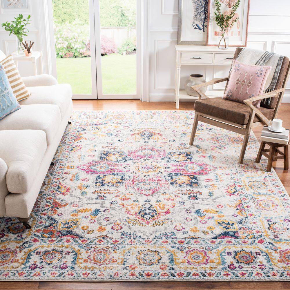 SAFAVIEH Madison Katina Traditional Area Rug, Fuchsia/Ivory, 12' x 15'