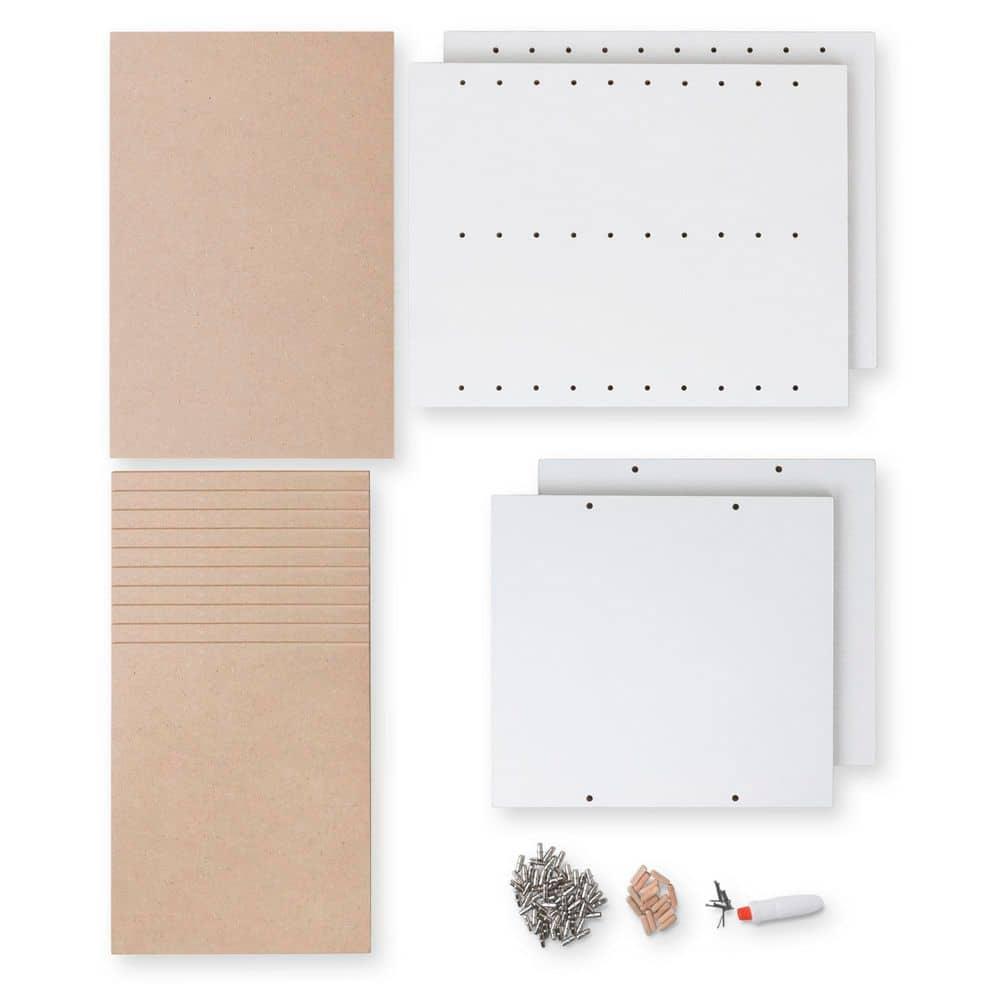 White 11-Slot MDF Vertical Paper Sorter Organizer