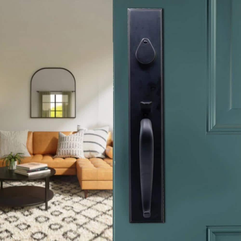 Bravura Hardware Handleset with Deadbolt and Door Rosette