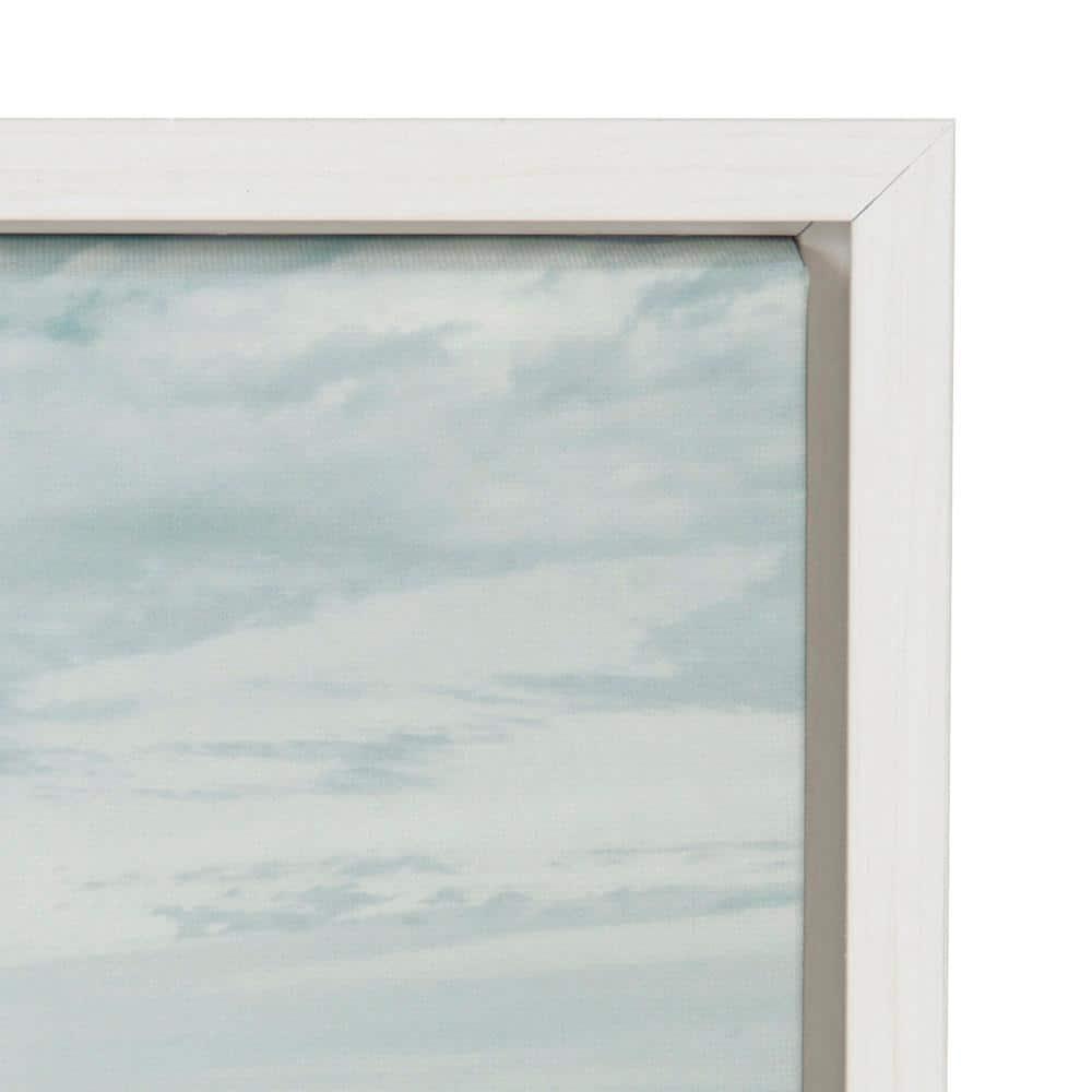 28" x 38" Sylvie Beach 2 Framed Canvas by Emiko and Mark Franzen White - Kate & Laurel All Things Decor: Modern Nautical Wall Art