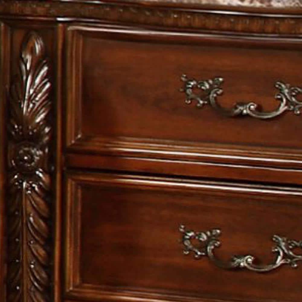 Bessy Traditional Cherry Wood Dresser and Mirror