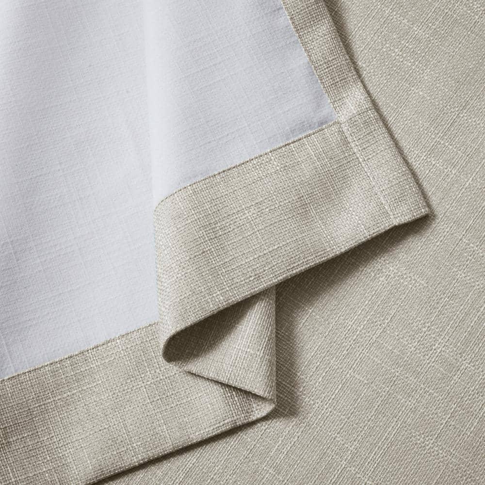 Madison Park Maya Printed Heathered Blackout Grommet Top Single Curtain Panel