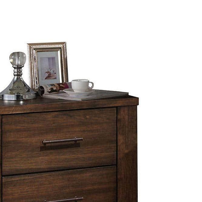 ACME Furniture Merrilee 2 Drawer Nightstand in Oak