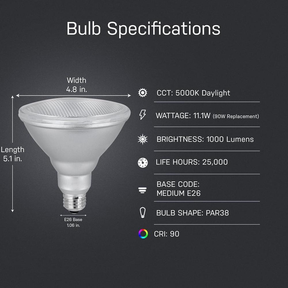 Feit Electric Enhance PAR38 E26 (Medium) LED Bulb Daylight 120 Watt Equivalence 1 pk
