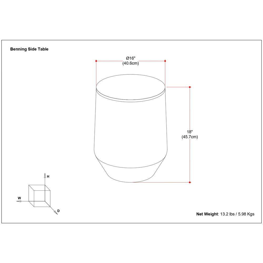 Simpli Home Benning Side Table