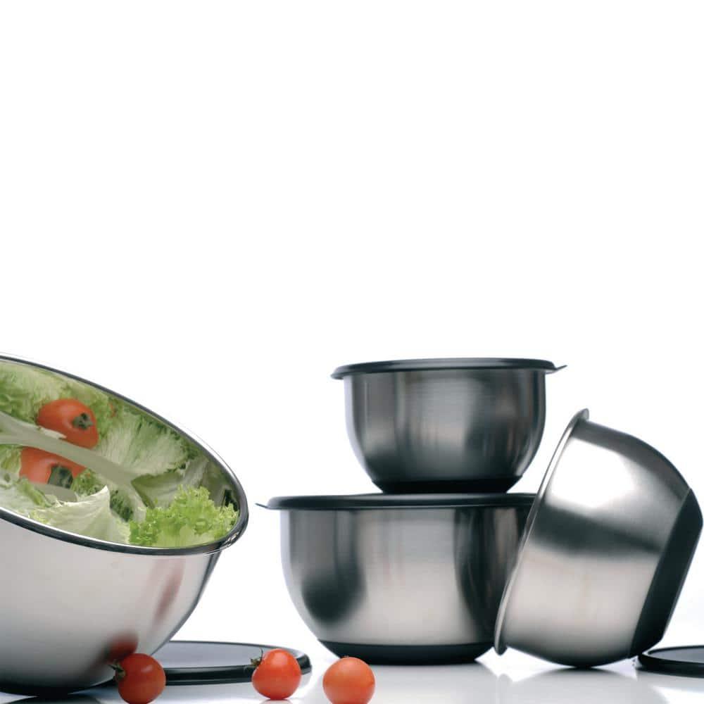 BergHOFF BergHOFF International Essentials 8pc 18/10 Stainless Steel Mixing Bowl Set with Lids