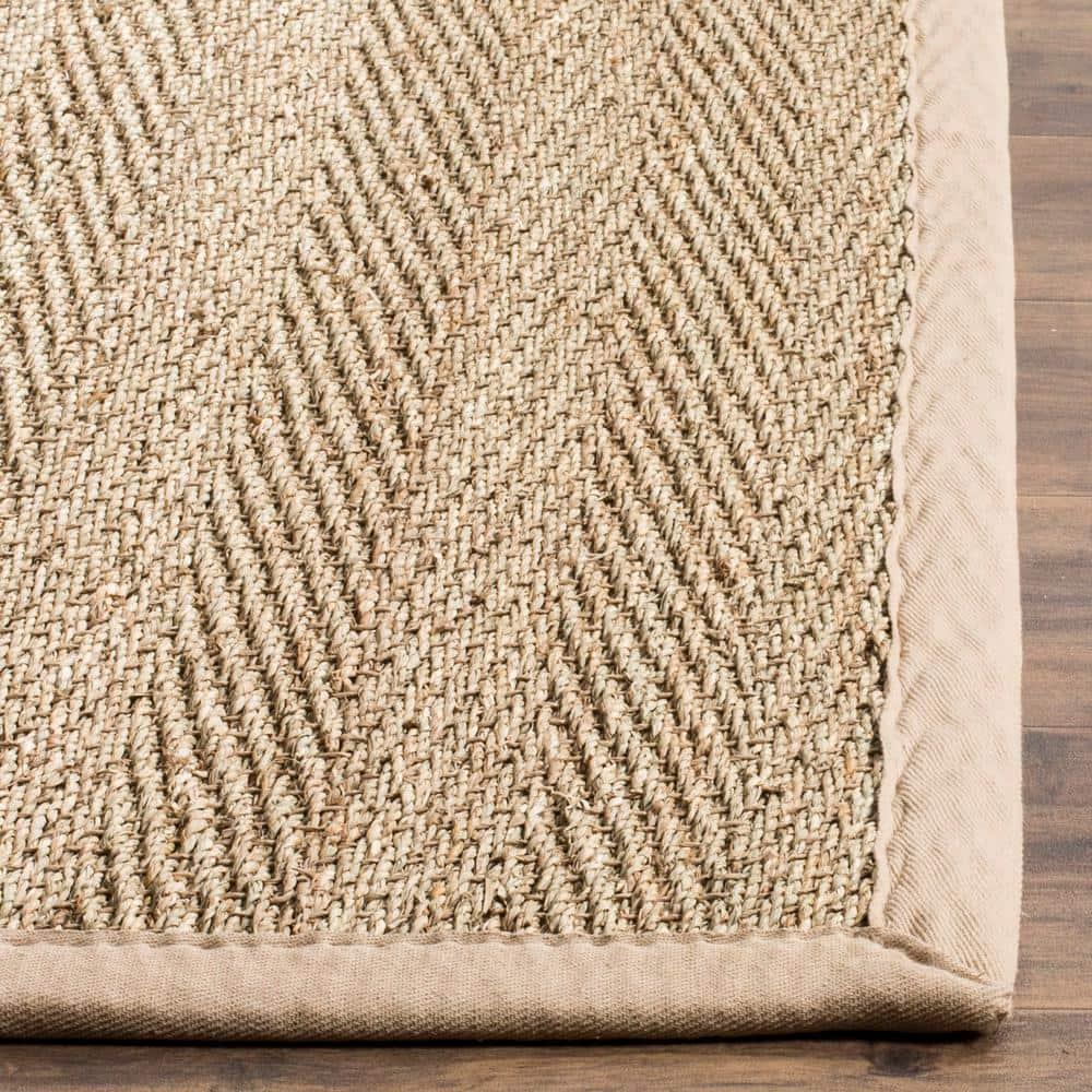 Natural Fiber Seagrass Solid Color Rug