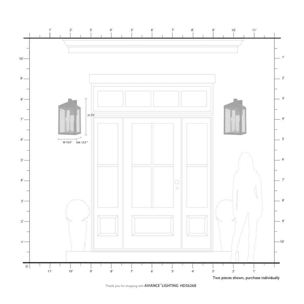 Livex Lighting Nyack 3 Light Outdoor Wall Lantern