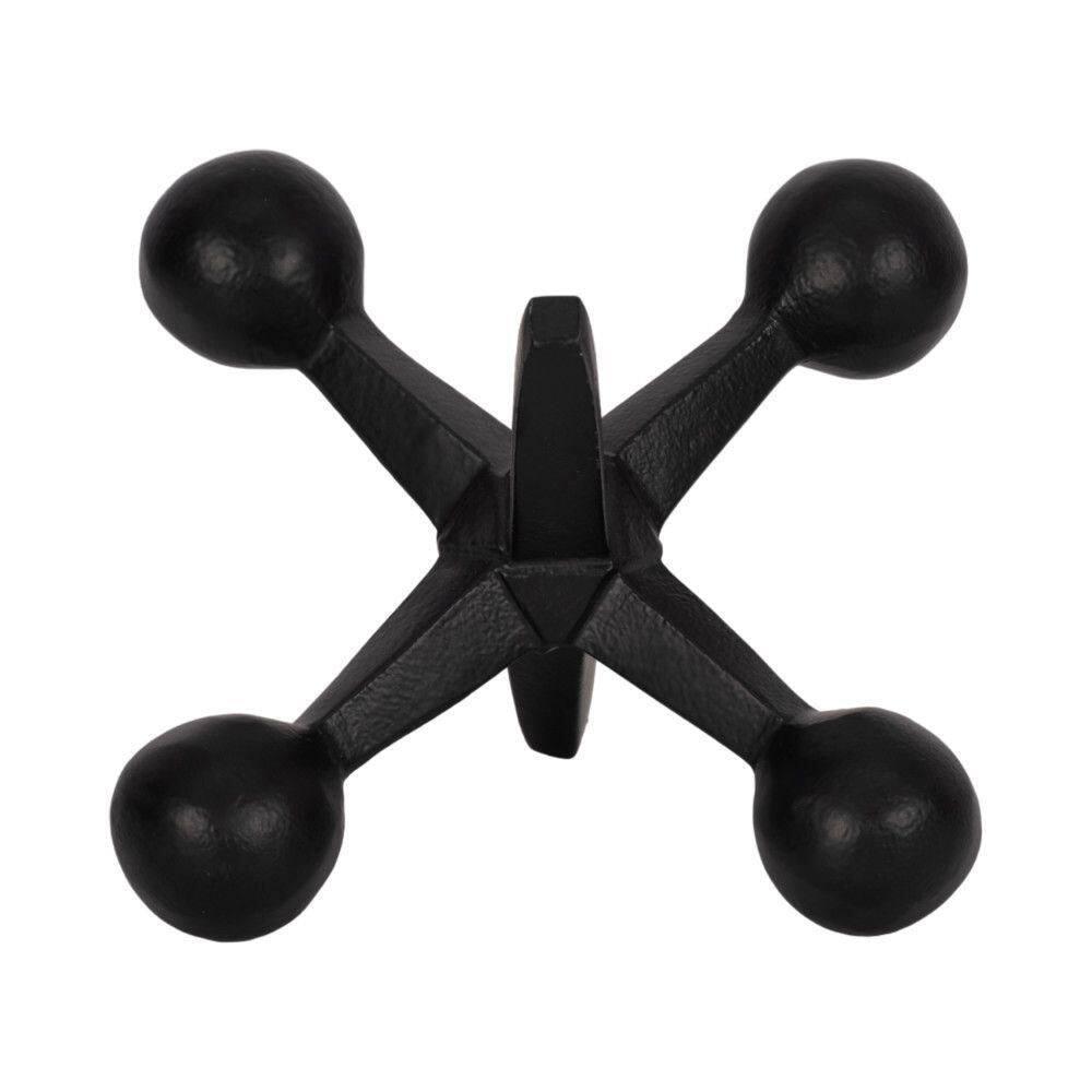 Sagebrook Home Creative Metal Jacks Sculpture for Room, Bedroom or Office Decor, Aluminum, Black 7 L x 5 W x 5 H Inches