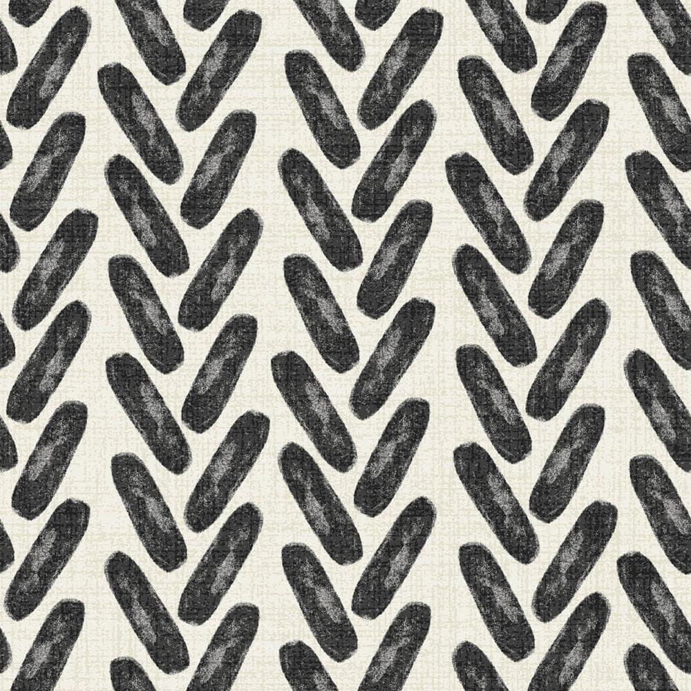 Jordan Manufacturing 16" x 16" Hatch Black Chevron Square Outdoor Throw Pillow (2 Pack)