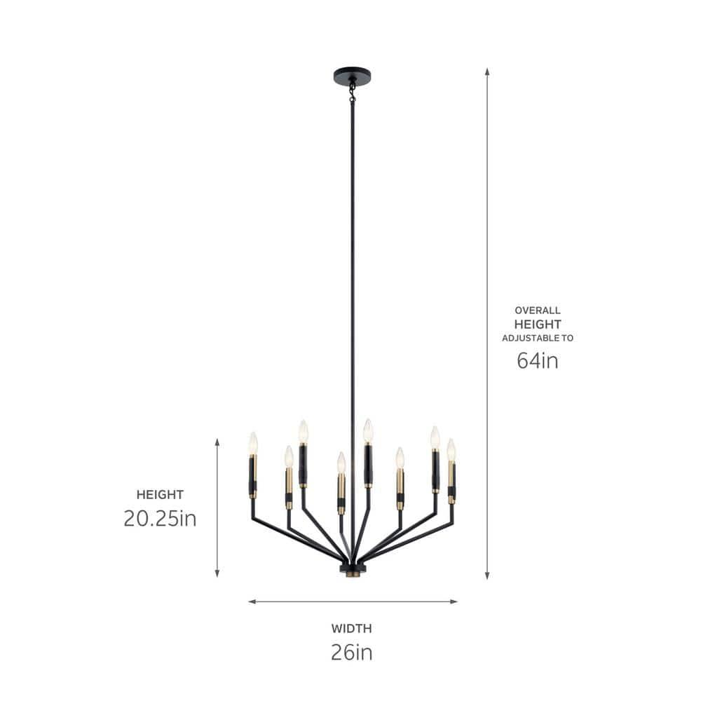 Kichler Lighting Armand 8 - Light Chandelier in  Black