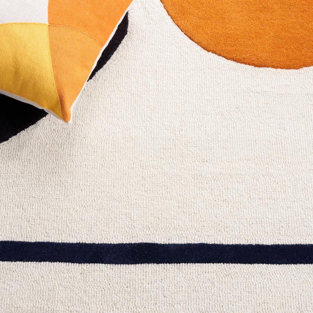 Rodeo Drive RD883 Hand Tufted Indoor Accent Rug - 4'x6' - Beige/Black - Safavieh