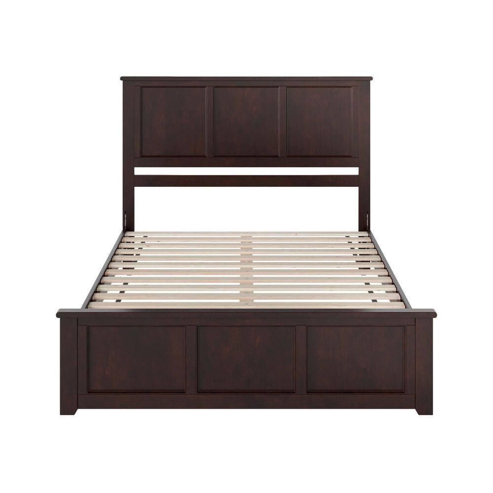 AFI Charlotte Queen Solid Wood Low Profile Platform Bed with Matching Footboard, Espresso