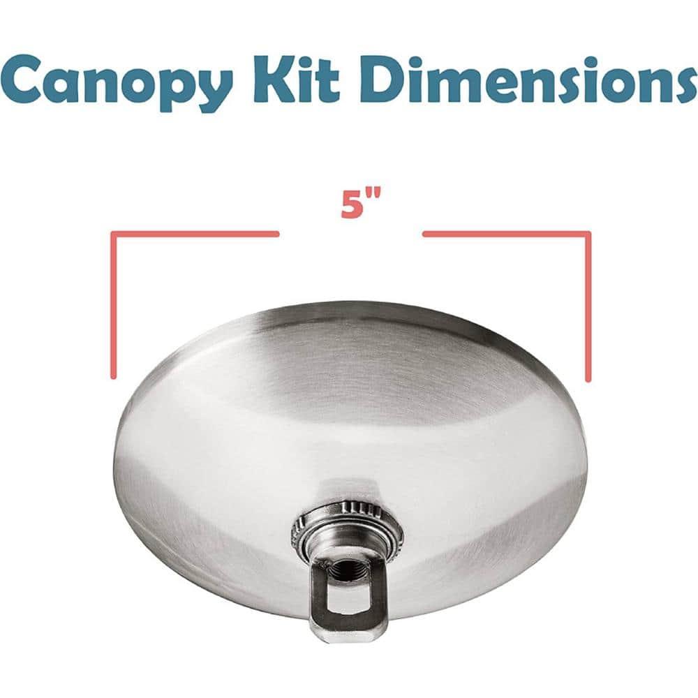 Aspen Creative 21511-12 Canopy Kit, 5"D with Collar Loop, 1" Center Hole, Oil Rubbed Bronze, 2PK