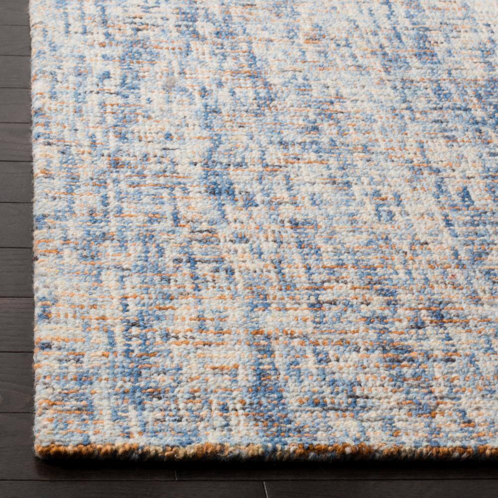 Abstract ABT468 Handmade Indoor Runner - Dark Blue/Rust - 2'-3"x12' - Safavieh